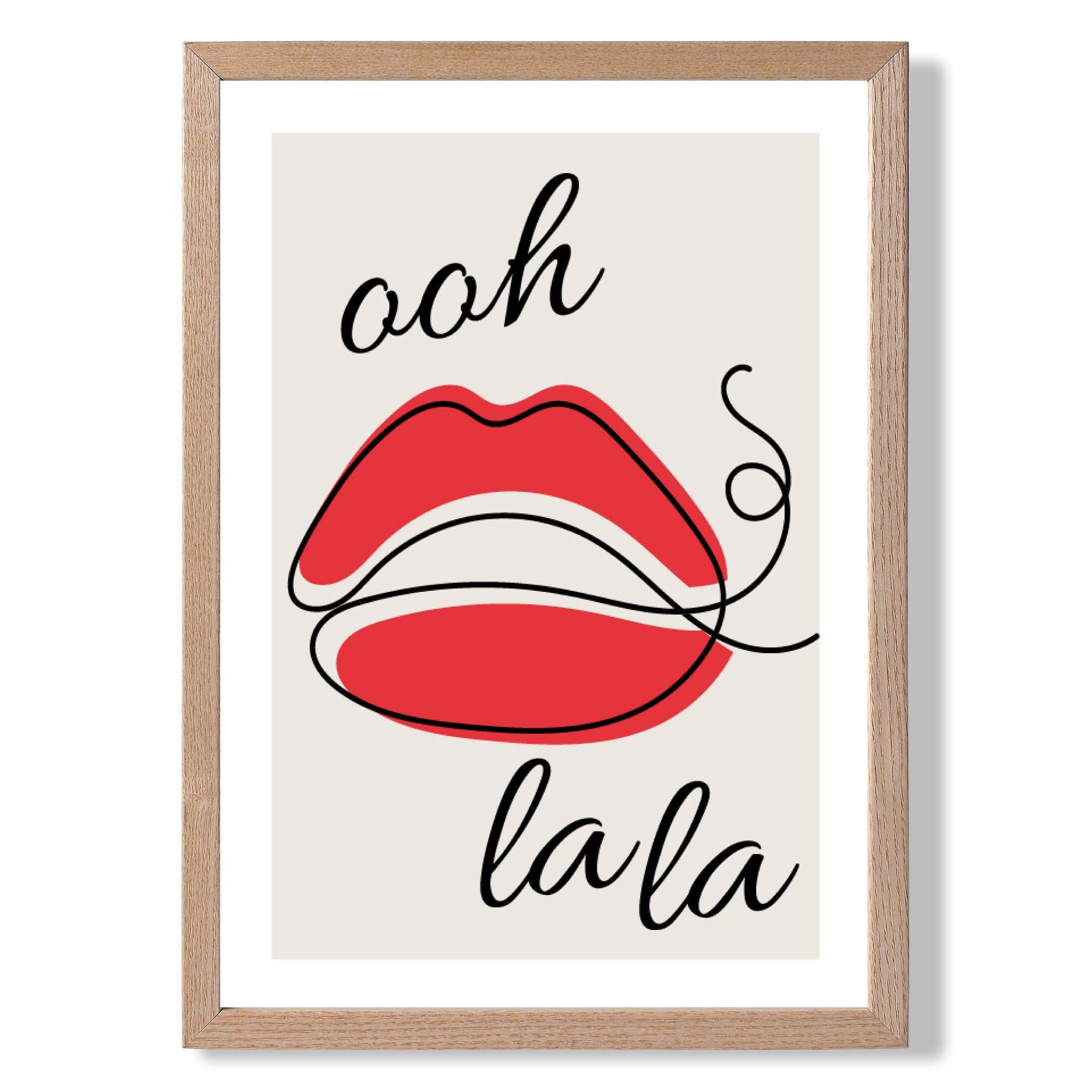 Ooh La La Lips Sketch Art Print Wall Art Print