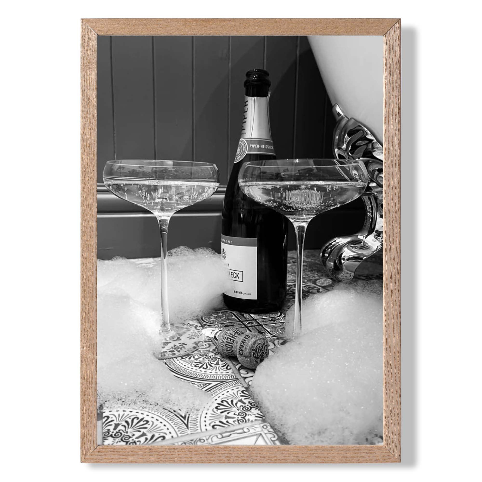 Champagne and Bubbles Art Print Wall Art Print