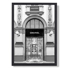 Iconic Fashion Store Art Print print in Black Wooden Frame