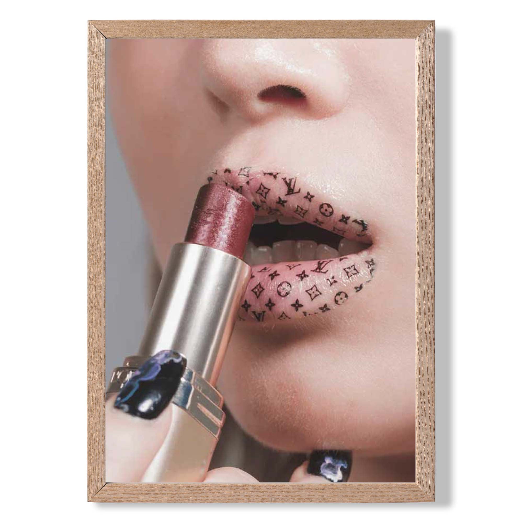 Pink Lipstick Art Print Wall Art Print