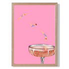 Dive into Champagne Pink Art Print Wall Art Print