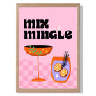 Mix and Mingle Retro Cocktail  Art Print Wall Art Print
