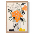 Minimalist Orange Floral No 2 Art Print Wall Art Print