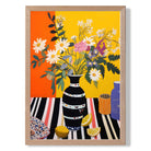 Maximalist Floral in Orange and Yellow Art Print Wall Art Print