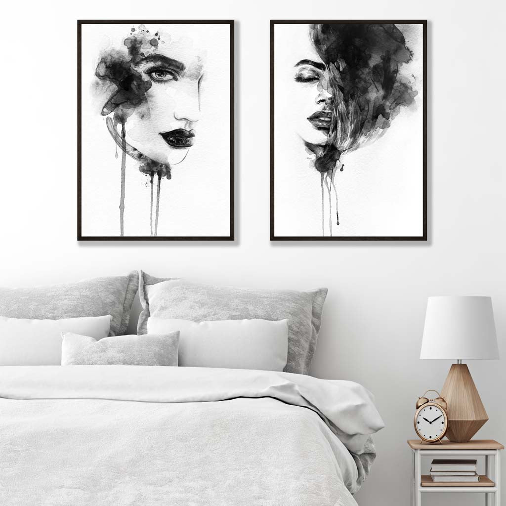 Black and White Fashion Illustrations Posters | Artze Wall Art UK