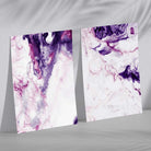 Purple Pink Abstract Fluid Framed Set of 2 Art Prints