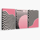 Set of 3 Bauhaus Pink Modern Canvas Art Prints | Artze Wall Art