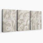 Set of 3 Abstract Neutral Beige Canvas Art Prints | Artze Wall Art