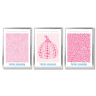 Yayoi Kusama Infinity in Pink Set of 3 Framed Art Prints with Silver Wood Frames