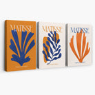 Matisse Orange and Blue Floral Cut Out Canvas Art Prints | Artze Wall Art