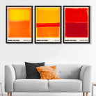 Mark Rothko Sunsets in Yellow and Red Art Prints in Black Frames | Artze UK