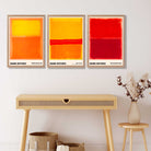 Mark Rothko Sunsets in Yellow and Red Art Prints in Oak Frames | Artze UK