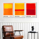 Mark Rothko Sunsets in Yellow and Red Art Prints in White Frames | Artze UK