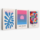 Matisse Warhol Klee in Pink and Blue Gallery  Canvas Art Prints | Artze Wall Art
