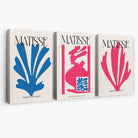 Matisse Floral Cut Outs in Pink and Blue Canvas Art Prints | Artze Wall Art