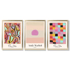 Paul Klee and Andy Warhol Contemporary Abstract Framed Art Prints with Gold Wood Frames