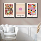 Paul Klee and Andy Warhol Contemporary Abstract Art Prints in Black Frames | Artze UK