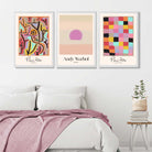 Paul Klee and Andy Warhol Contemporary Abstract Art Prints in White Frames | Artze UK