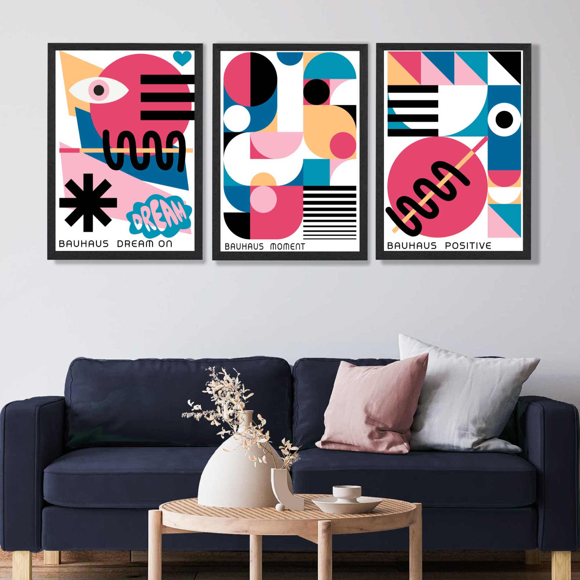 Bauhaus Positive Moments and Dreams Art Prints in Black Frames | Artze UK