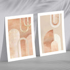 Mid Century Arches in Terracotta Set of 2 Art Prints