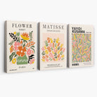 Matisse and Yayoi Kusama Flower Market Set of 3 Canvas Art Prints | Artze Wall Art