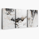Set of 3 Abstract Beige and Black Canvas Art Prints | Artze Wall Art