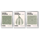 Set of 3 Yayoi Kusama Infinity in Dark Green Framed Wall Art with Silver Wood Frames