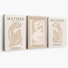 Set of 3 Matisse Neutral Fashion Bedroom Canvas Prints | Artze Wall Art