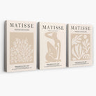 Matisse Set of 3 Beige Botanical Canvas Prints | Artze Wall Art