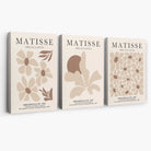Matisse Florals Set of 3 Beige Canvas Prints | Artze Wall Art