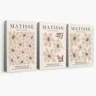 Set of 3 Floral Warm Minimalist Canvas Prints | Artze Wall Art