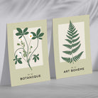 Sage Green Botanical Illustration Set of 2 Art Prints