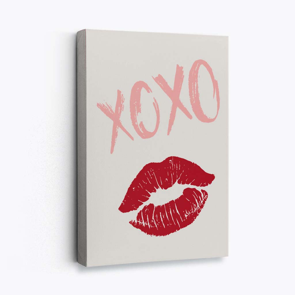 XOXO Lips Canvas Art Print