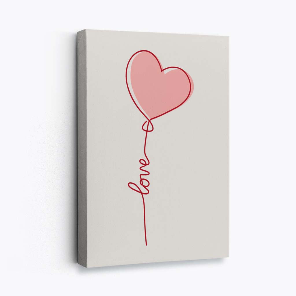 Love Heart String Canvas Art Print