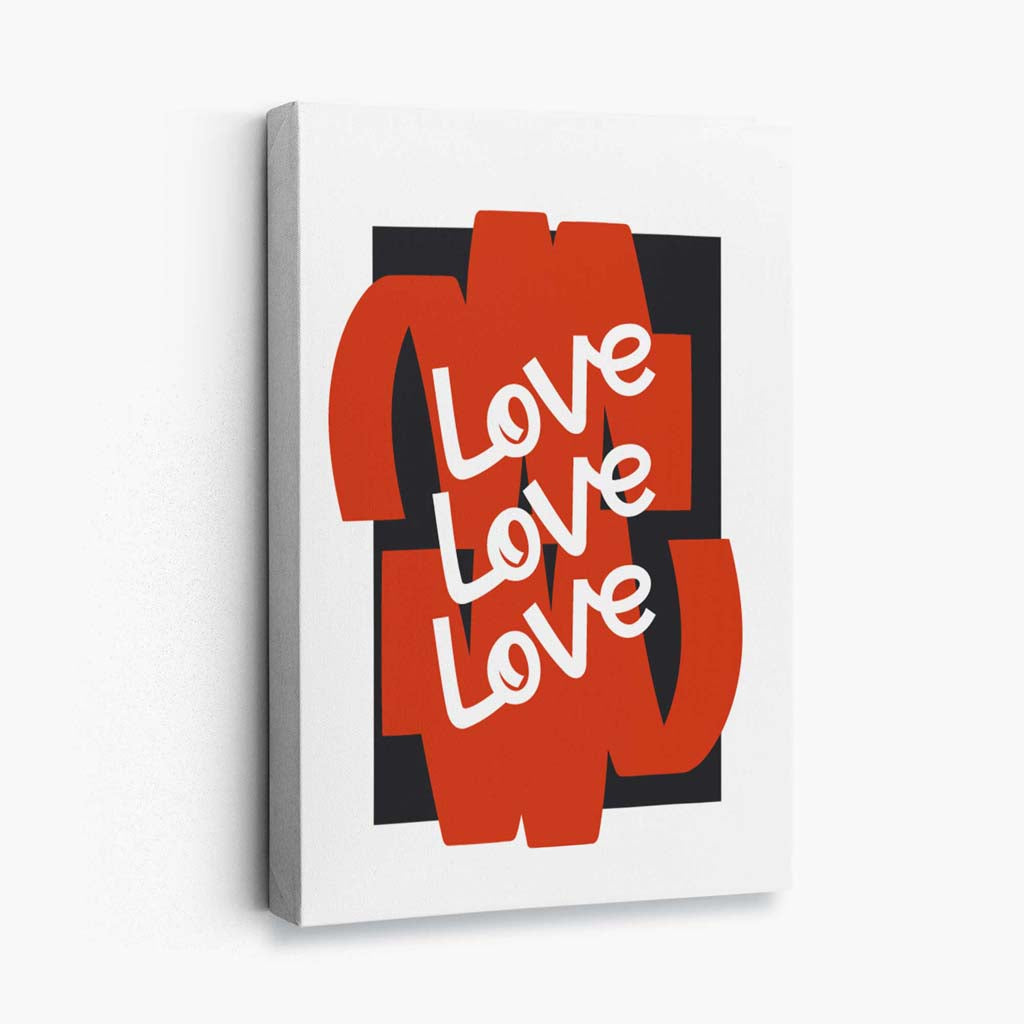 Love Love Love Canvas Art Print