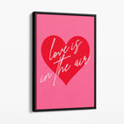 Love is in the Air Canvas Art Print with Black Float Frame