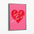 Love is in the Air Canvas Art Print with Silver Float Frame