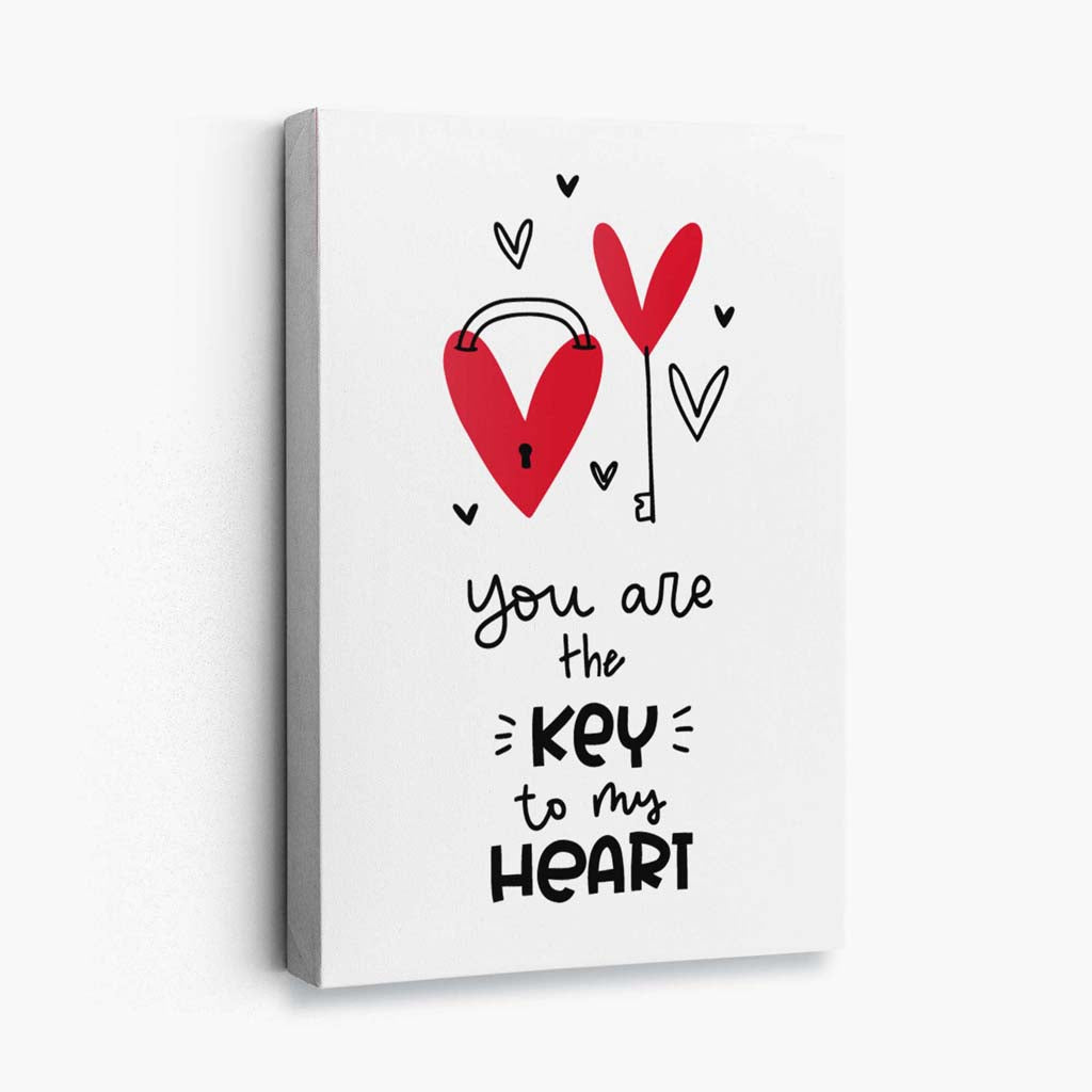 Key to my Heart Canvas Art Print