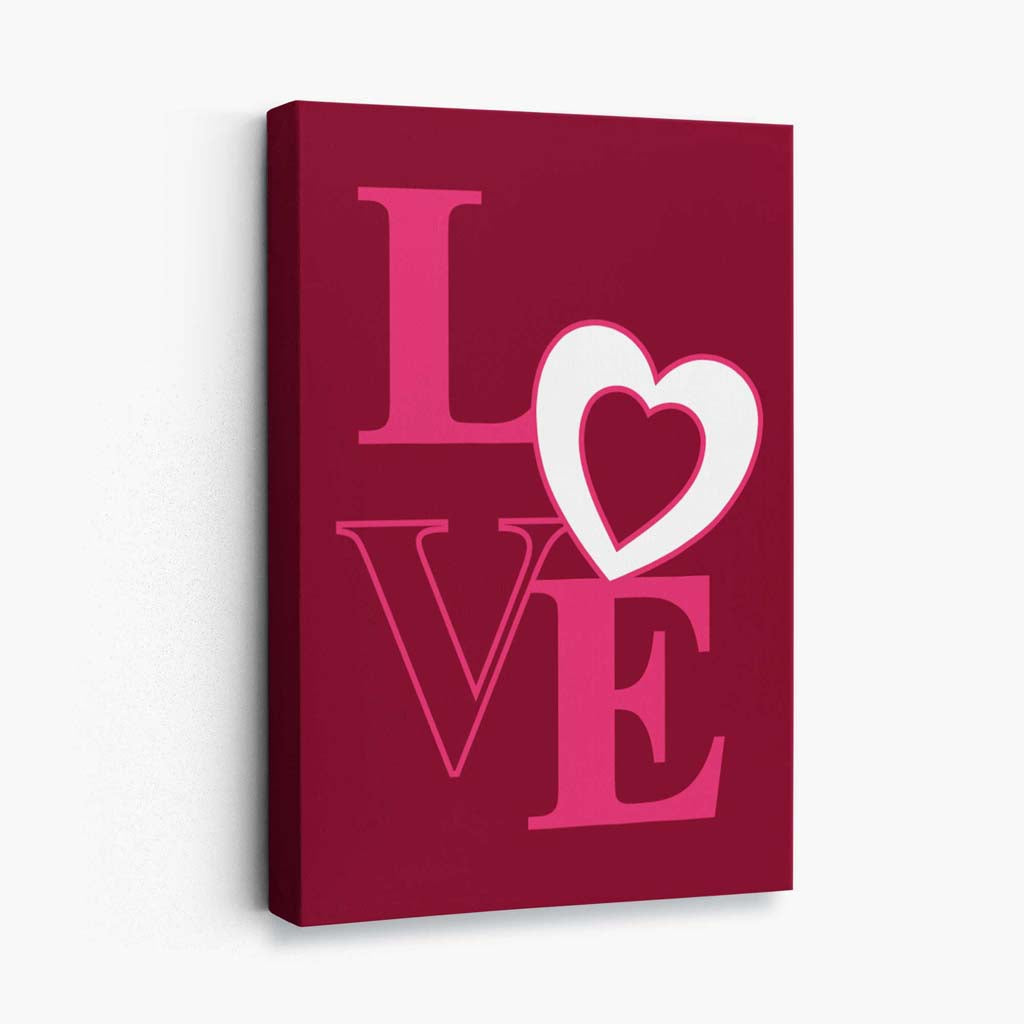 Love Quote Heart Canvas Art Print