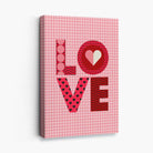 Retro Patterned LOVE  Canvas Art Print