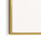 Abstract Dark Blue and White Flowers Set of 3 Canvas Art Prints with Gold Float Frame