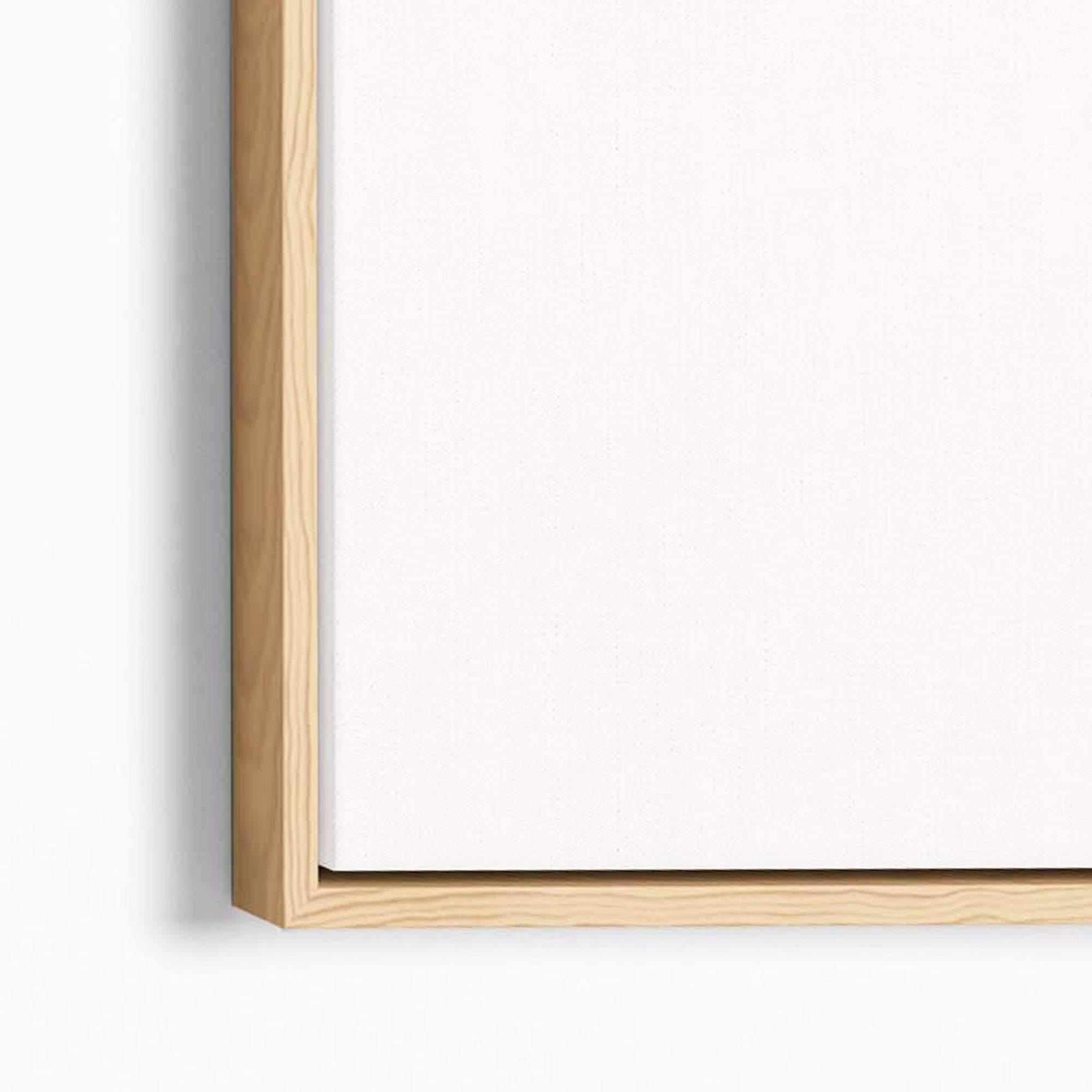 Set of 3 Neutral Forest and Mountains Canvas Art Prints with Oak Float Frame