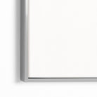 Abstract Dark Blue and White Flowers Set of 3 Canvas Art Prints with Silver Float Frame