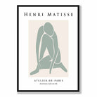 Mid Century Modern Matisse Female Nude in Sage Green No 2