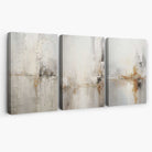 Set of 3 Minimal Abstract Neutral Greige Canvas Prints | Artze Wall Art