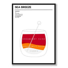 Sea Breeze - Minimal Cocktail Poster