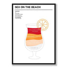 On the Beach - Minimal Cocktail Poster