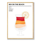 On the Beach - Minimal Cocktail Poster