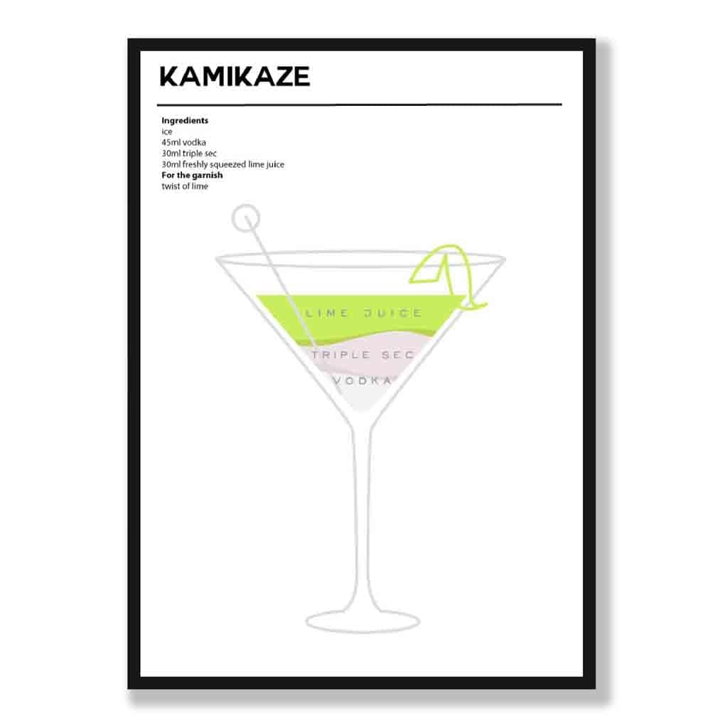 Kamikaze - Minimal Cocktail Poster