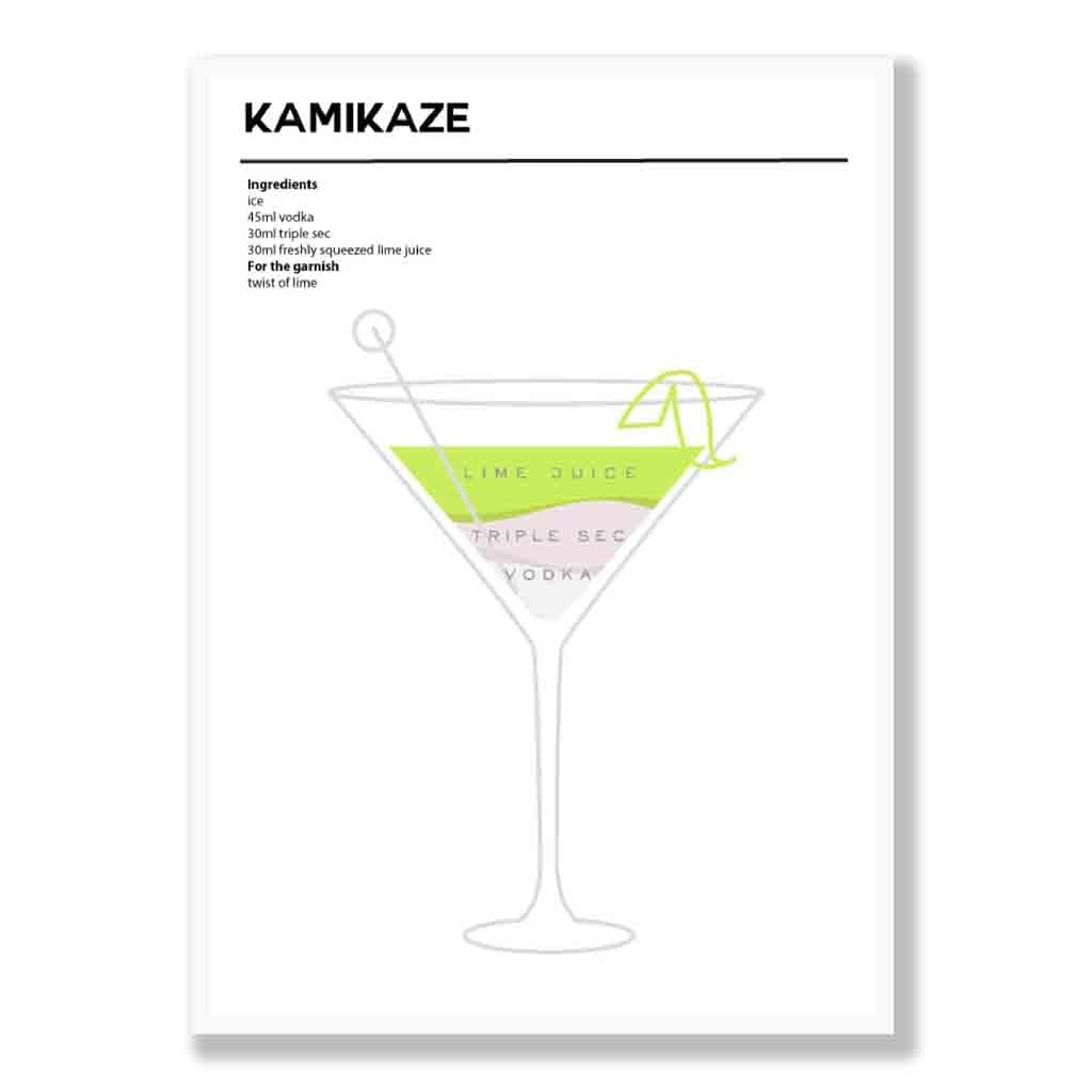 Kamikaze - Minimal Cocktail Poster